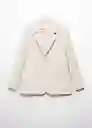 Blazer Americana Alicante Piedra Talla XL Mujer Mango