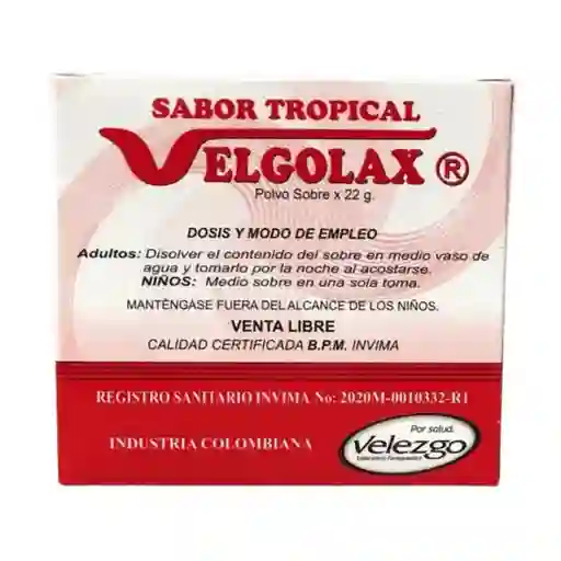 Velgolax Purgante Tropical Sobre