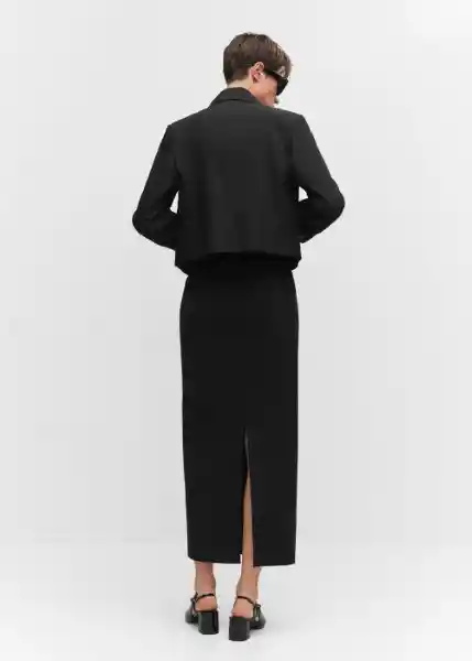 Falda Julien-W Negro Talla M Mujer Mango