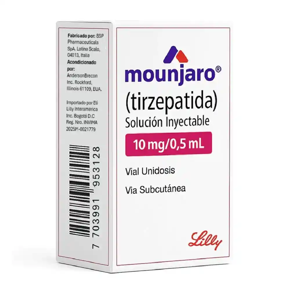 Mounjaro Tirzepatida 10 Mg/0. X 1 Vial