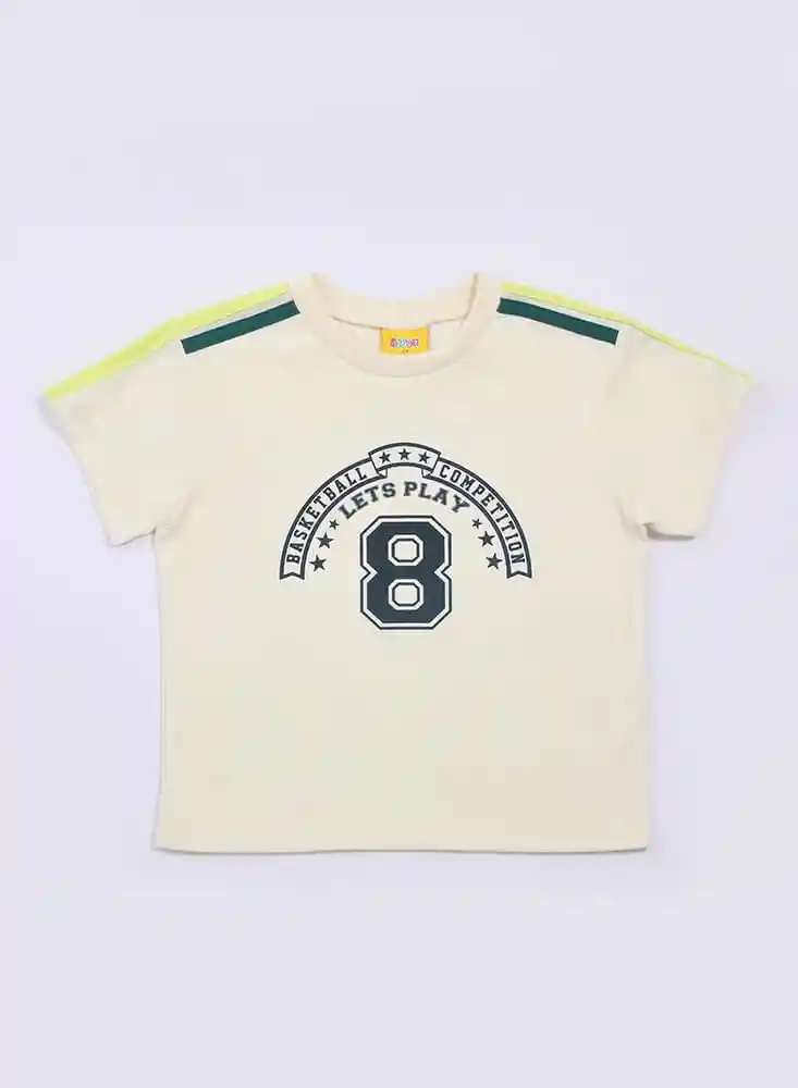 Camiseta Manga Corta 3t-ivory