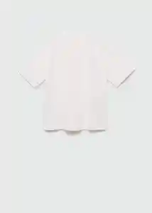 Camiseta Slub Off White Talla 08 Niños Mango