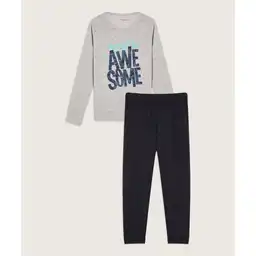 Pijama Camiseta Unicolor Con Screen y Pantalon Unicolor Infantil Niño 66040056 Talla 6