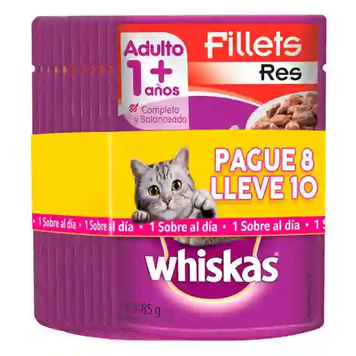 Oferta Alimento Húmedo Gato Filete Res Whiskas