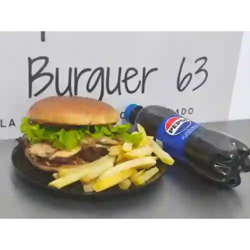 Hamburguesa Panda Mixta en Combo