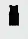 Top Karl Negro Talla XS Mujer Mango