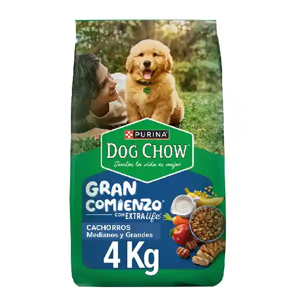 Comida para perro Dog Chow Cachorro medianos y grandes x 4 kg
