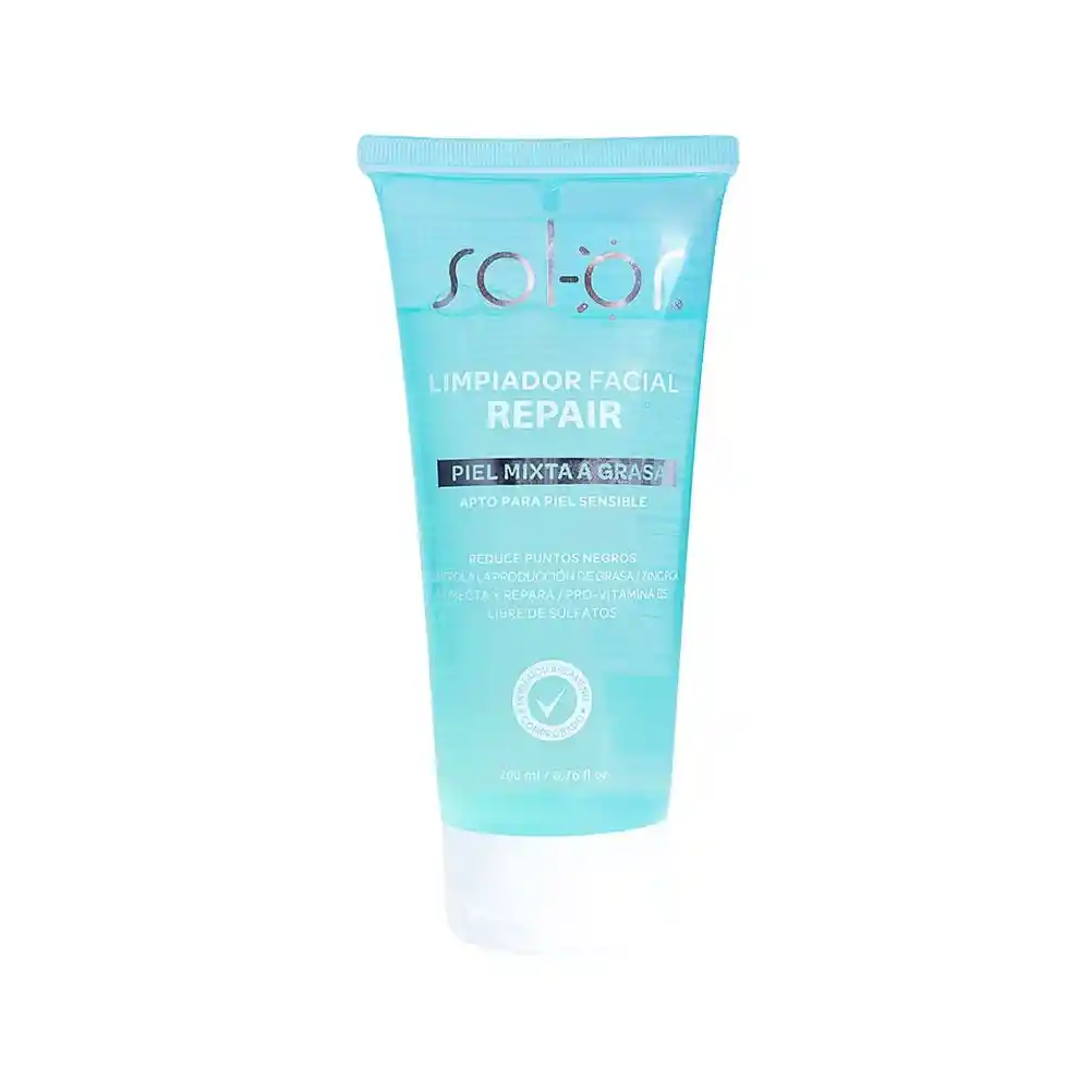 Solor Repair Limpiador Facial Liquido Tubo