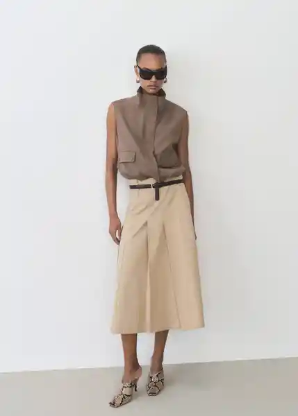 Chaleco Oliana Topo Talla M Mujer Mango