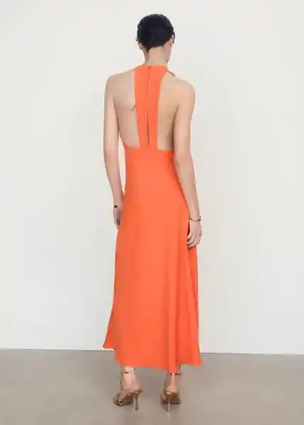 Vestido Bristol Naranja Talla 24 Mujer Mango