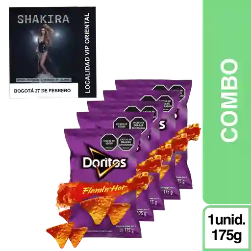 Combo Shakira Bogota VIP Oriental + Doritos Snack Flamin Hot