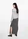 Falda Kenya Gris Medio Vigore Talla 21 Teen Niñas Mango