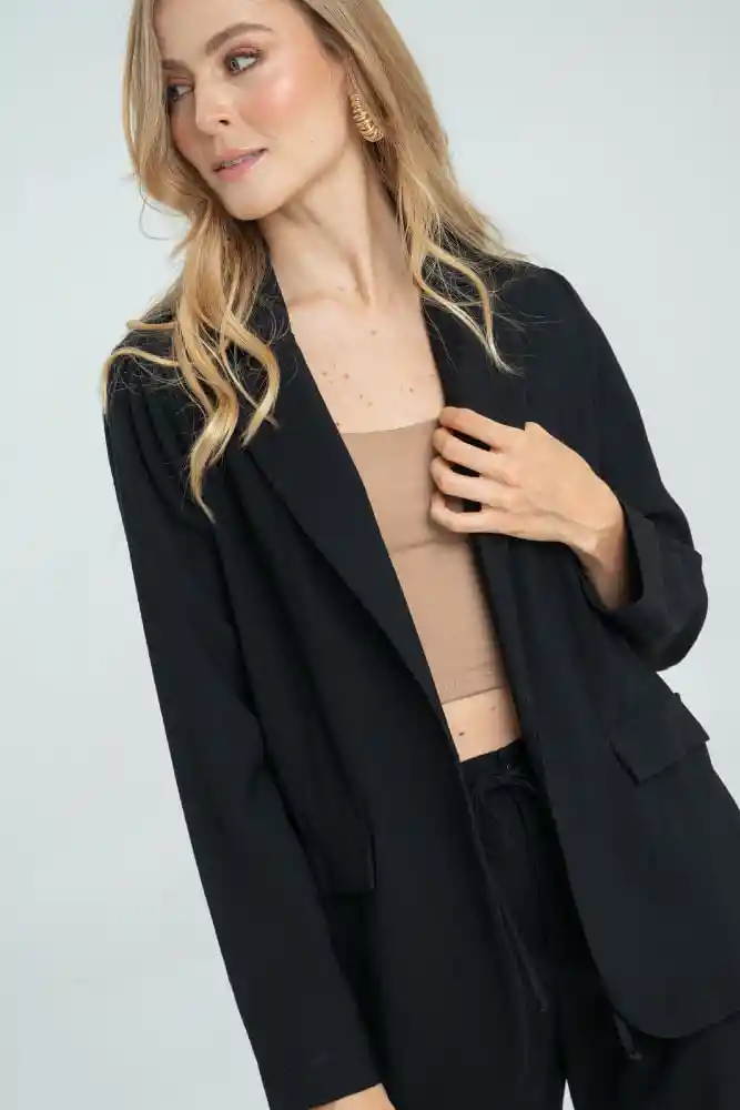Chaqueta Larga Tipo Blazer