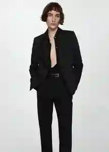Blazer Americana Boreal Negro Talla 36 Mujer Mango