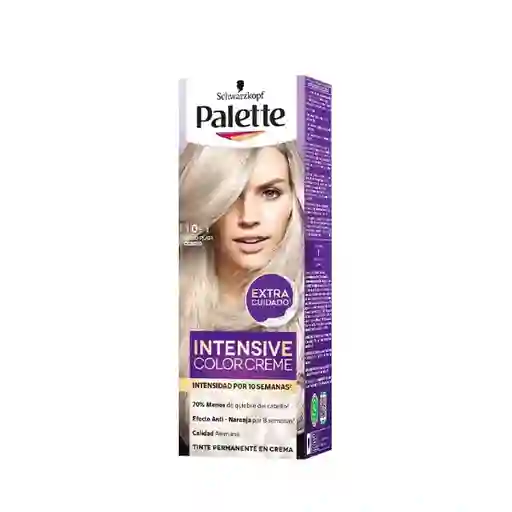 Tinte Palette Color Creme 10-1 Rubio Plata Cenizo