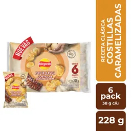 Margarita Pack Snack Papa Clásica Costilla Caramelizada 6 x 38 g