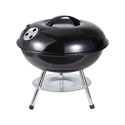 Parrilla Carbon Portatil Redonda Negra