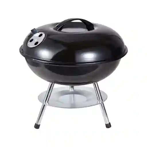 Parrilla Carbon Portatil Redonda Negra