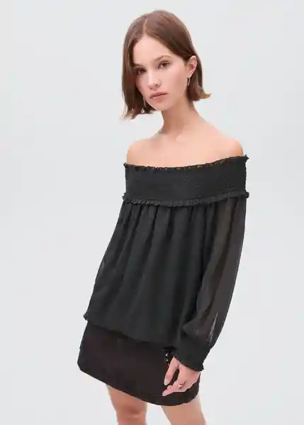 Blusa Julia Antracita Talla 20 Teen Niñas Mango