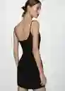 Vestido Nata Negro Talla XL Mujer Mango