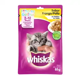 Whiskas alimento húmedo para gatito pollo sobre 85 g