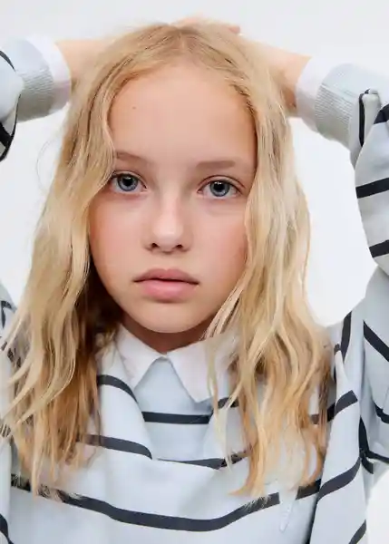 Buzo Sudadera Rayo Azul Talla 14 Niña Mango