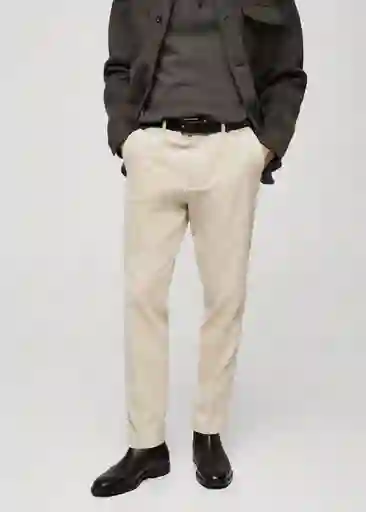 Pantalón Pierreb Piedra Talla 40 Hombre Mango