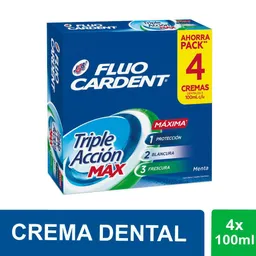 Fluocardent Pack Crema Dental Triple Acción Max