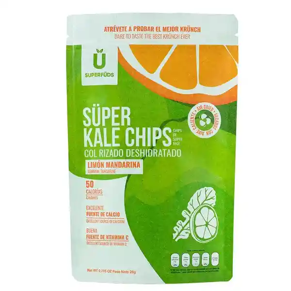  Super Kale Chips Chips Deshidratado Limon Mandarina 