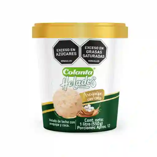 Helado Arequipe Con Coco Colanta