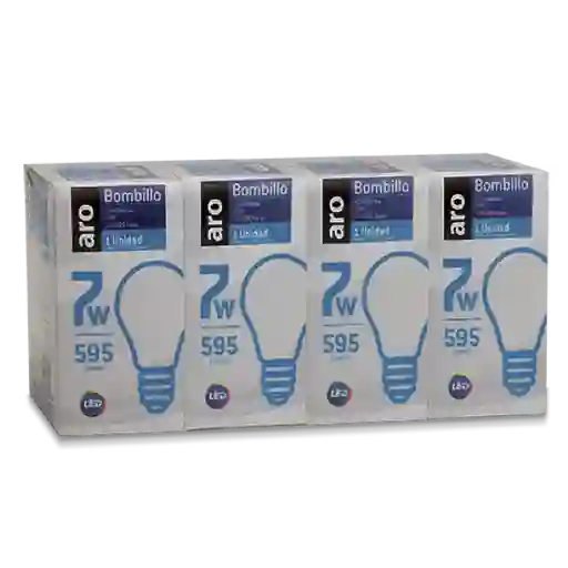 Aro Bombillo Led 7W Luz Blanca E27 20000 Hojas