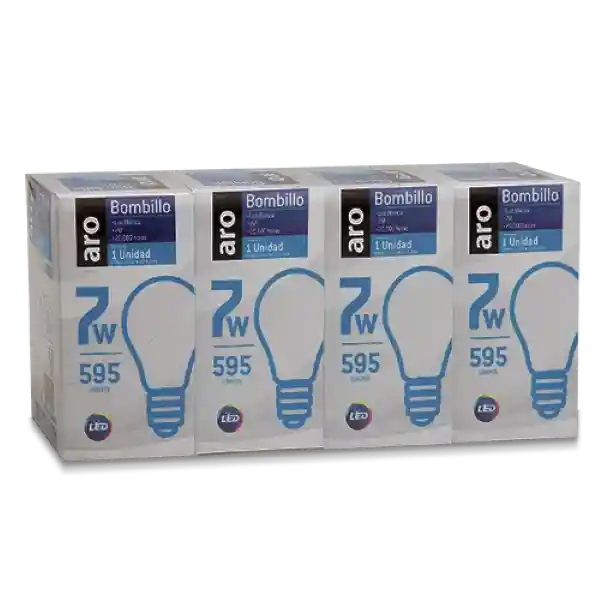 Aro Bombillo Led 7W Luz Blanca E27 20000 Hojas