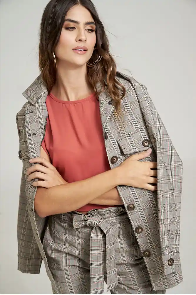 Chaqueta Cinturon Anudado