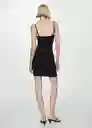 Vestido Chi Negro Talla L Mujer Mango