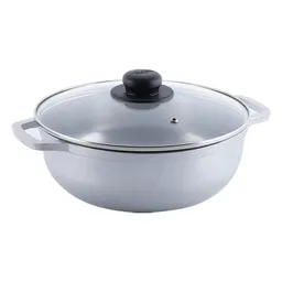 Universal Caldero Fundido Aliada Tapa Vidrio 20 cm