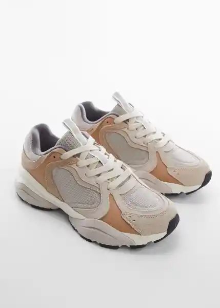 Zapatos Deportiva Clot Beige Talla 41 Mujer Mango