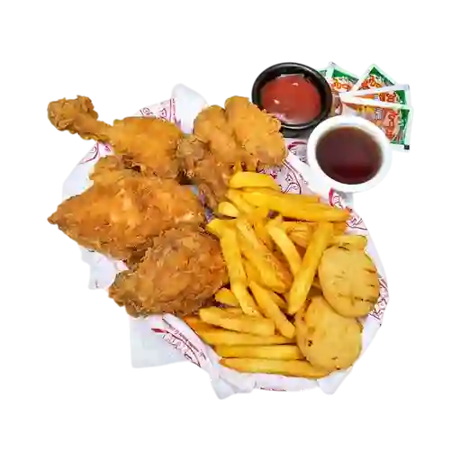 1/2 Pollo Broaster + Papas Al Vapor