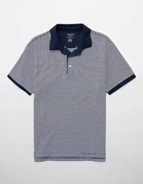 Camiseta Polo Hombre Azul Talla: LARGE 4201410 American Eagle
