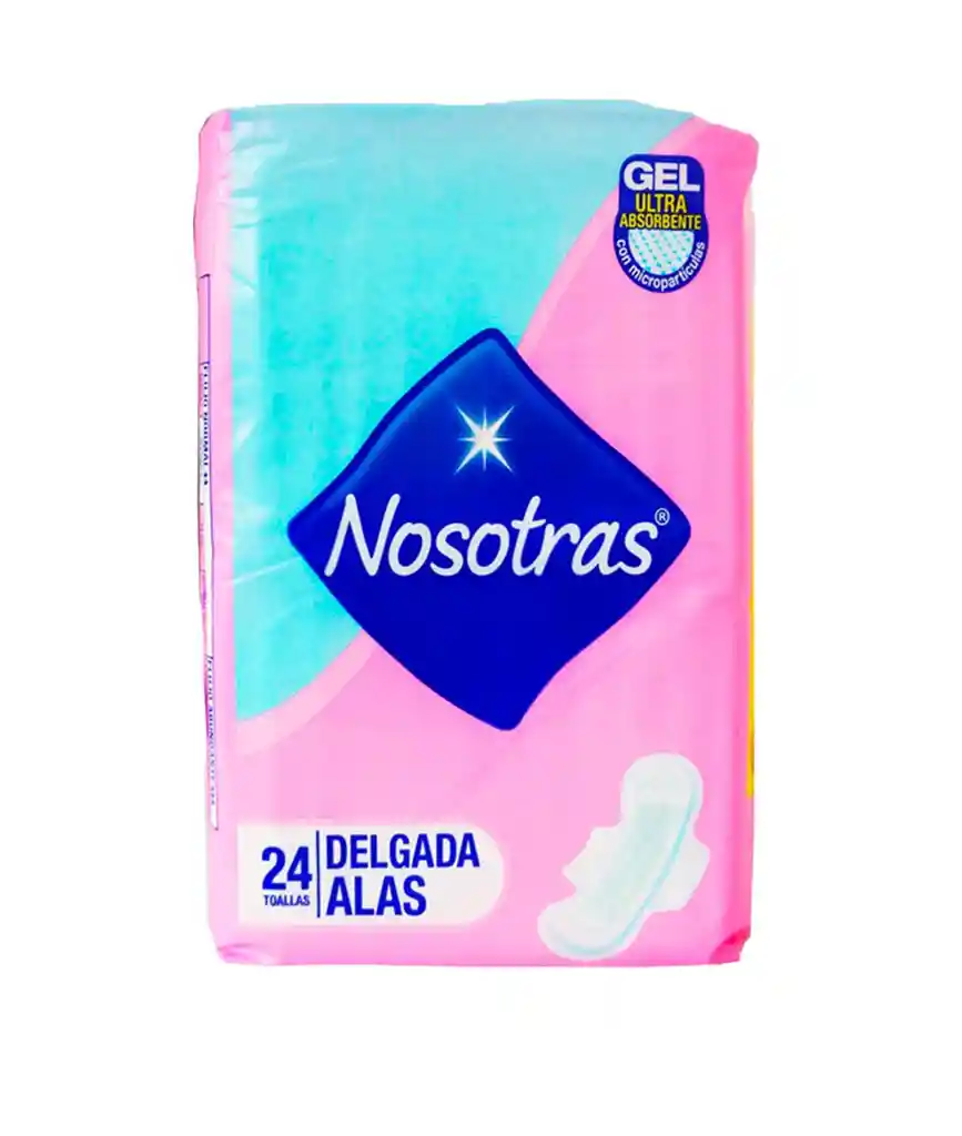 Nosotras Toallas Higiénicas Delgadas con Alas