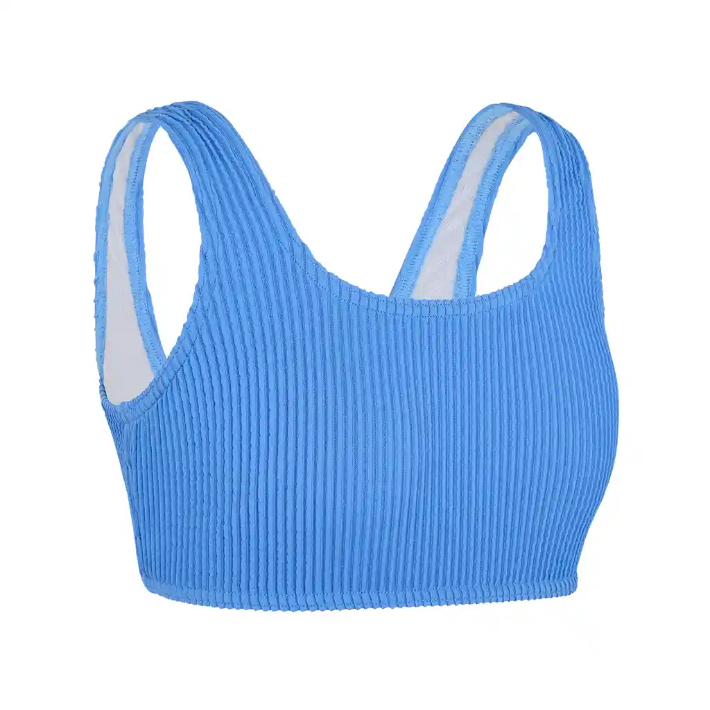 Top de Bikini de Surf Para Niña Olaian 500 - Azul