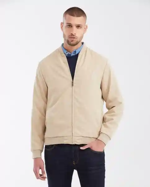 Chaqueta Basic Bomber Beige Arcilla Medio Talla L Chevignon