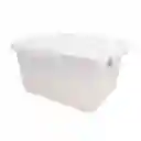 Caja Organizadora Rueda Transparente Color Blanca