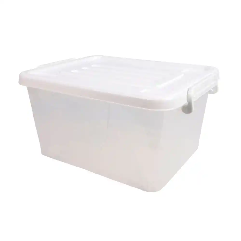Caja Organizadora Rueda Transparente Color Blanca