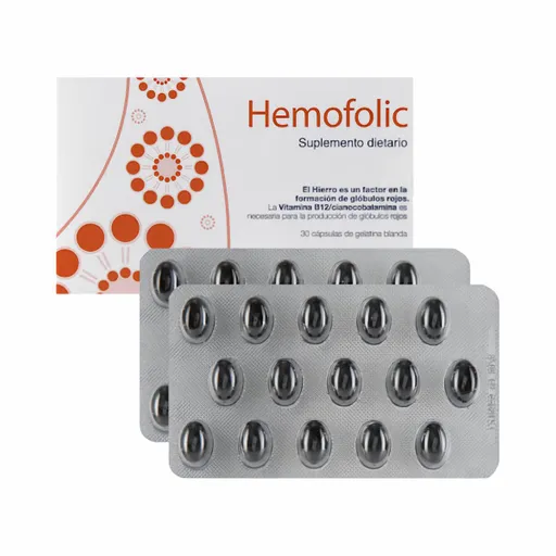 Hemofolic Suplemento Dietario en Cápsulas de Gelatina Blanda