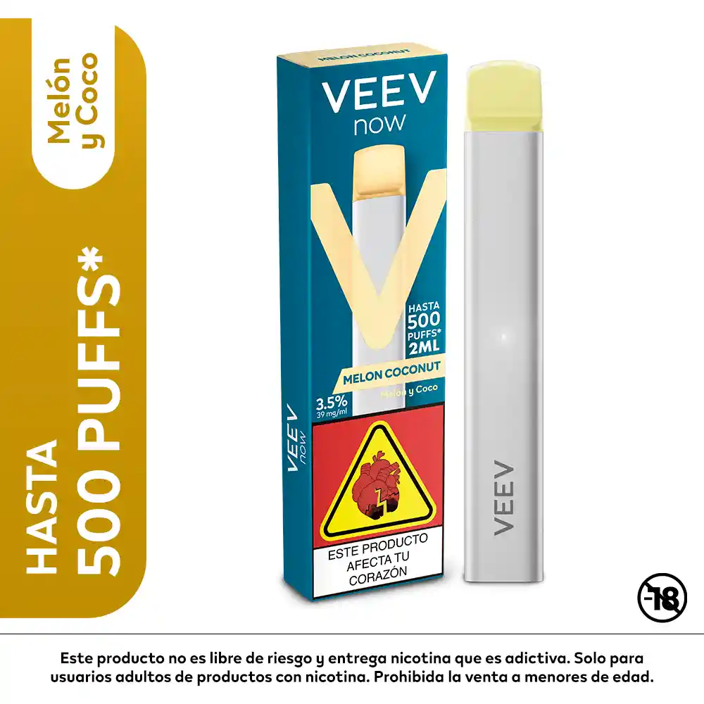 VEEV now Melón y Coco 500puff