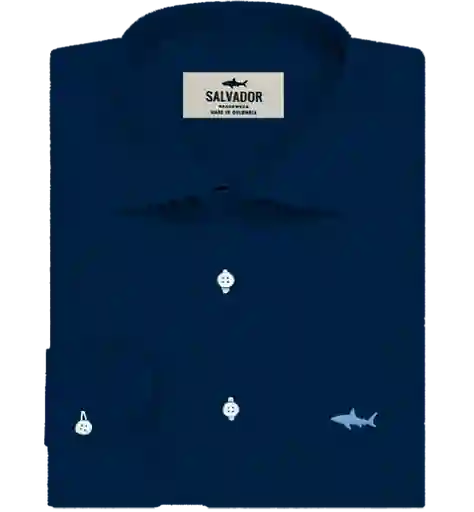 Camisa Hombre Azul Oscura Talla S Salvador Beachwear