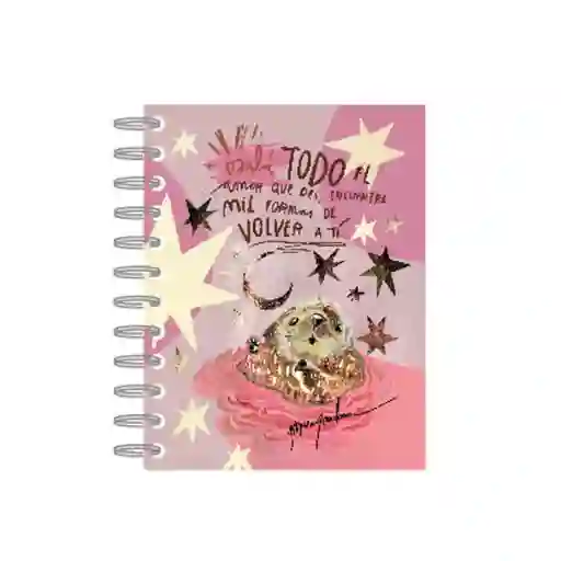 Libreta Nutria Rosa Tinta Negra