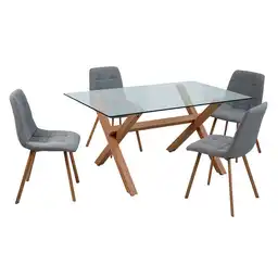Comedor 4 Sillas Domi 2.0 Gris M+design