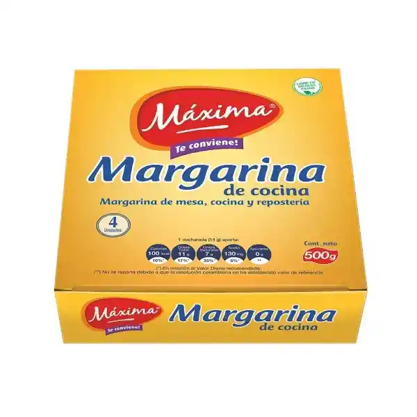 Máxima Margarina Cocina Barra