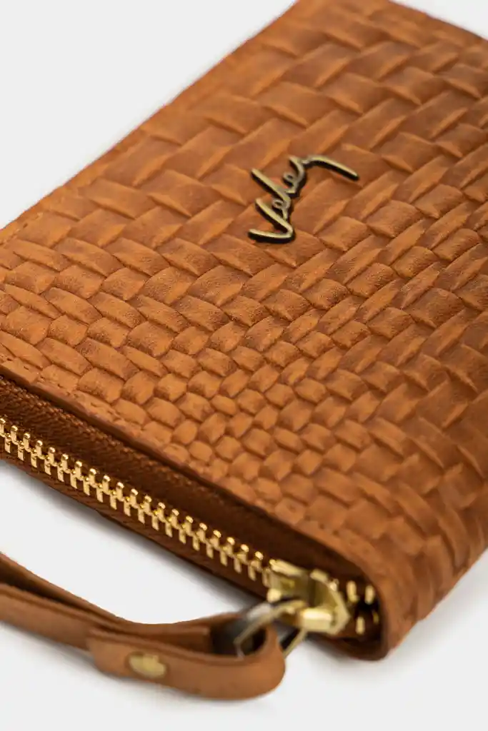 Billetera Manzoni de Cuero Para Mujer Grabada